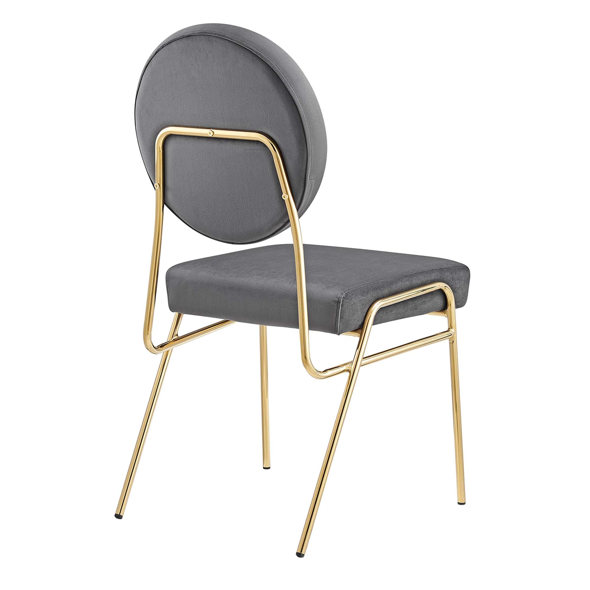 Craft Performance Velvet Dining Side Chair by Modway - Gold Gray