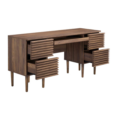 Modway - Render Office Desk by Modway  Office Furniture  Brown - EEI-6254-WAL