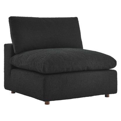 Modway - Commix Down Filled Overstuffed Boucle Fabric Armless Chair by Modway  Living Room Sofas and Armchairs Black - EEI-6257-BLK