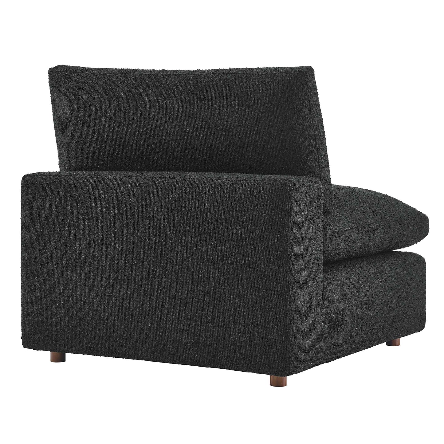Modway - Commix Down Filled Overstuffed Boucle Fabric Armless Chair by Modway  Living Room Sofas and Armchairs Black - EEI-6257-BLK