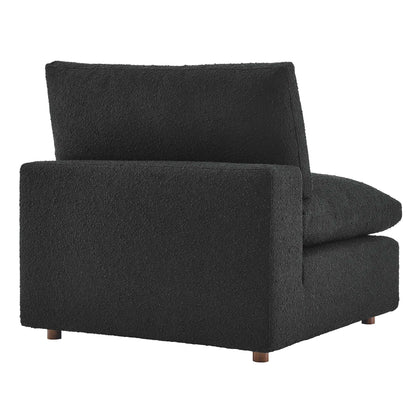 Modway - Commix Down Filled Overstuffed Boucle Fabric Armless Chair by Modway  Living Room Sofas and Armchairs Black - EEI-6257-BLK