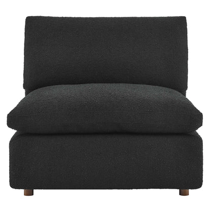 Modway - Commix Down Filled Overstuffed Boucle Fabric Armless Chair by Modway  Living Room Sofas and Armchairs Black - EEI-6257-BLK