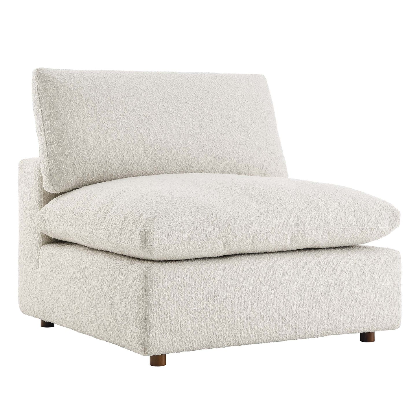 Modway - Commix Down Filled Overstuffed Boucle Fabric Armless Chair by Modway  Living Room Sofas and Armchairs White - EEI-6257-IVO