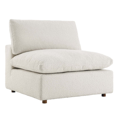Modway - Commix Down Filled Overstuffed Boucle Fabric Armless Chair by Modway  Living Room Sofas and Armchairs White - EEI-6257-IVO