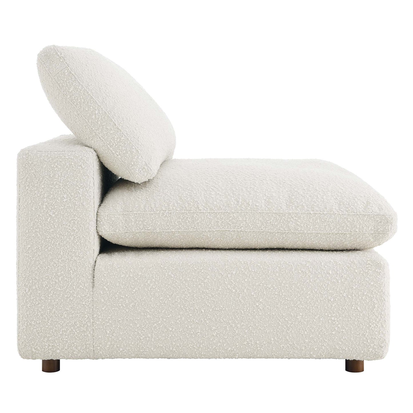 Modway - Commix Down Filled Overstuffed Boucle Fabric Armless Chair by Modway  Living Room Sofas and Armchairs White - EEI-6257-IVO