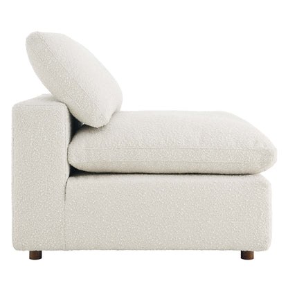 Modway - Commix Down Filled Overstuffed Boucle Fabric Armless Chair by Modway  Living Room Sofas and Armchairs White - EEI-6257-IVO