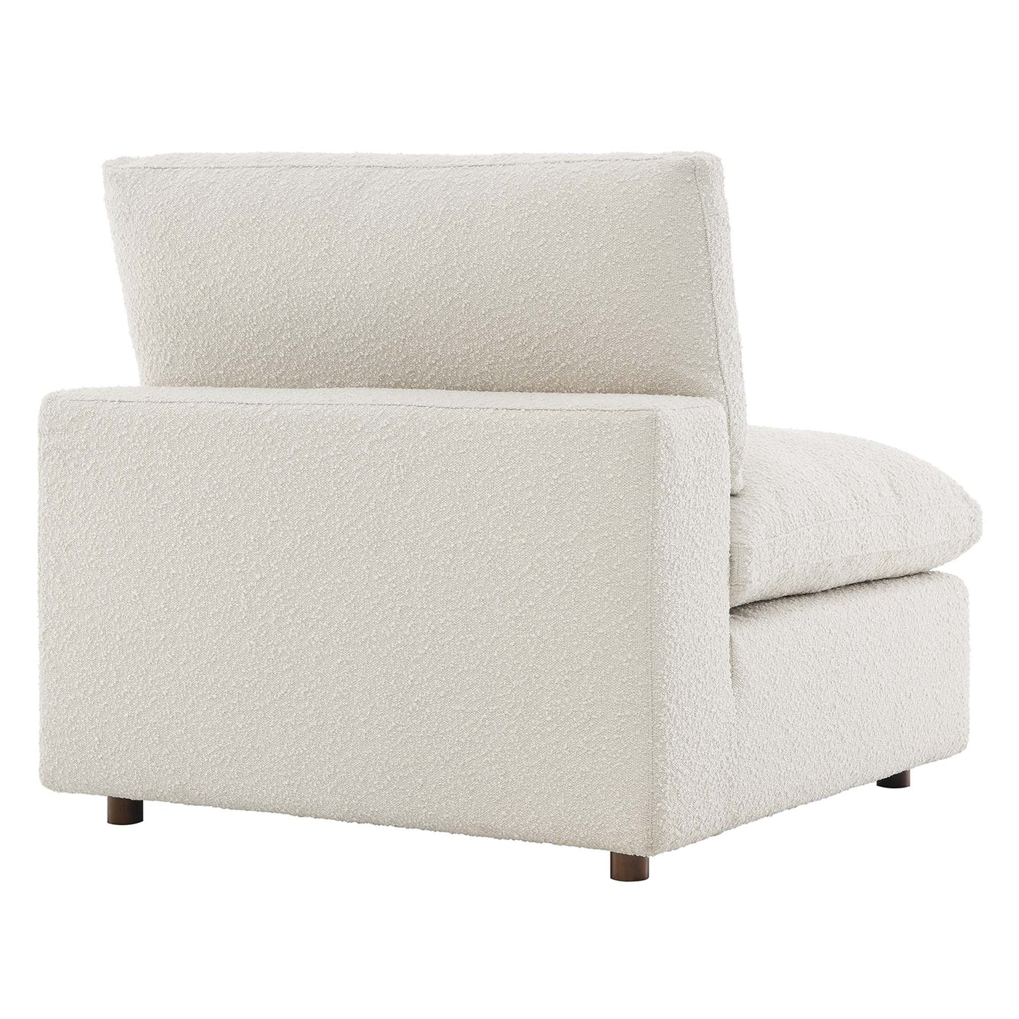 Modway - Commix Down Filled Overstuffed Boucle Fabric Armless Chair by Modway  Living Room Sofas and Armchairs White - EEI-6257-IVO