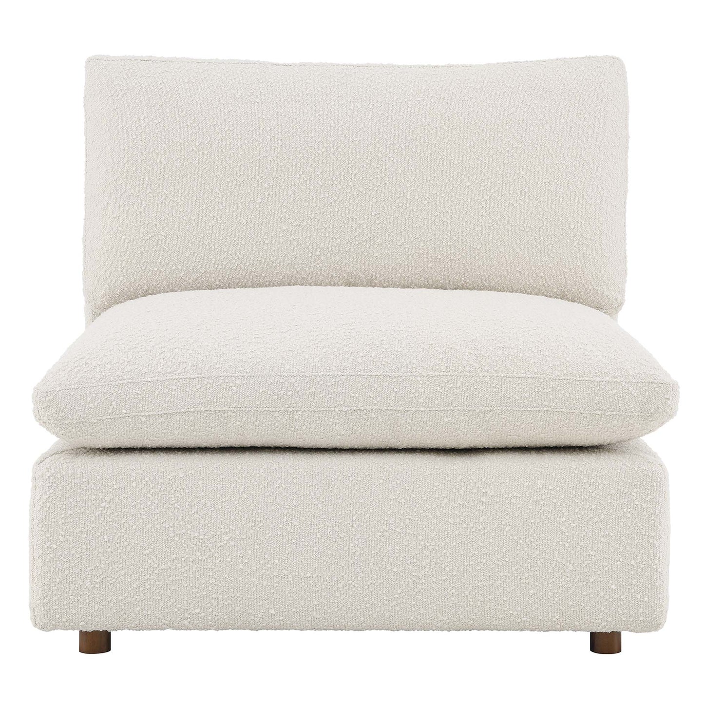 Modway - Commix Down Filled Overstuffed Boucle Fabric Armless Chair by Modway  Living Room Sofas and Armchairs White - EEI-6257-IVO
