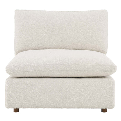 Modway - Commix Down Filled Overstuffed Boucle Fabric Armless Chair by Modway  Living Room Sofas and Armchairs White - EEI-6257-IVO