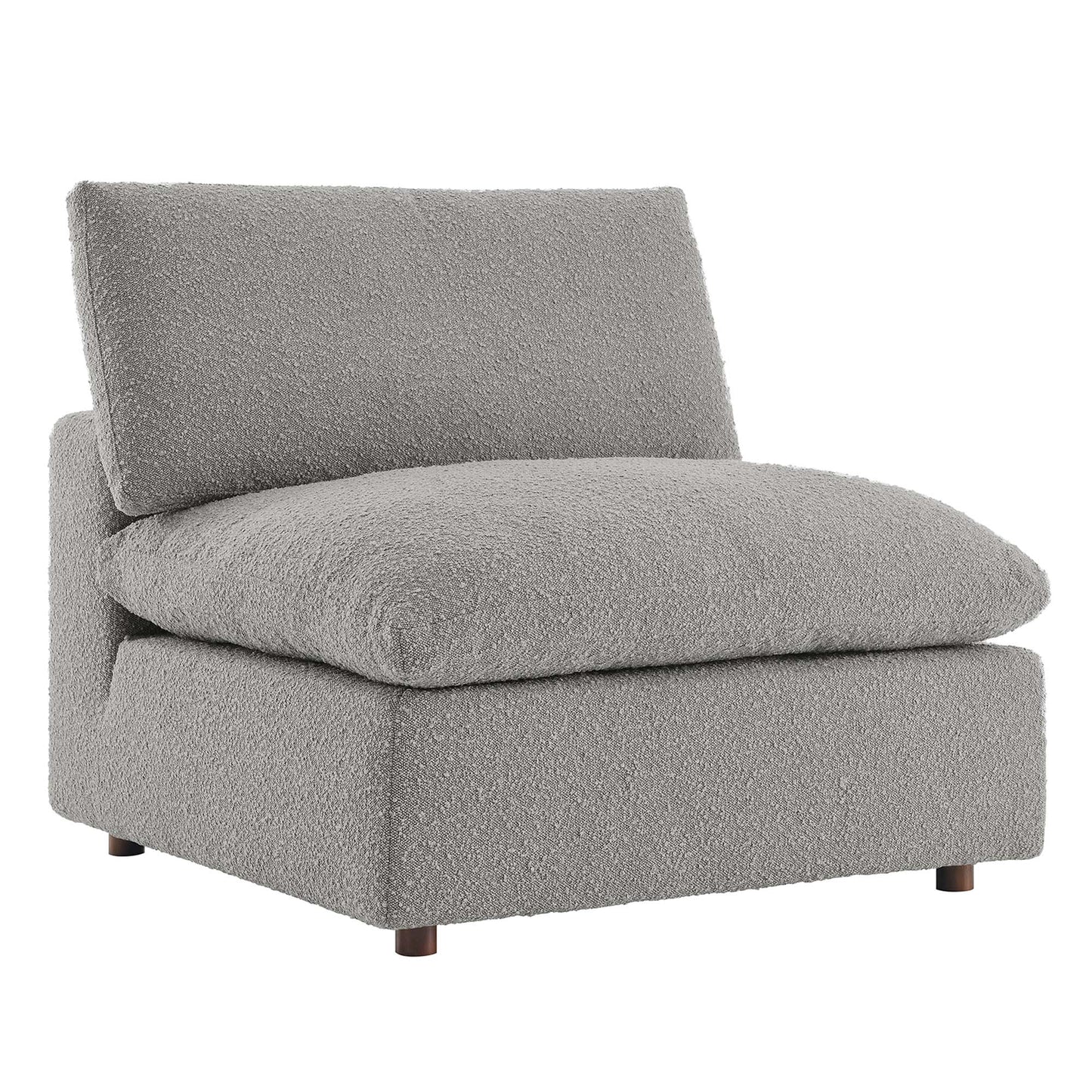 Modway - Commix Down Filled Overstuffed Boucle Fabric Armless Chair by Modway  Living Room Sofas and Armchairs Gray - EEI-6257-LGR