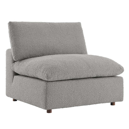 Modway - Commix Down Filled Overstuffed Boucle Fabric Armless Chair by Modway  Living Room Sofas and Armchairs Gray - EEI-6257-LGR