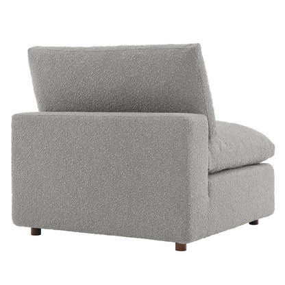 Modway - Commix Down Filled Overstuffed Boucle Fabric Armless Chair by Modway  Living Room Sofas and Armchairs Gray - EEI-6257-LGR