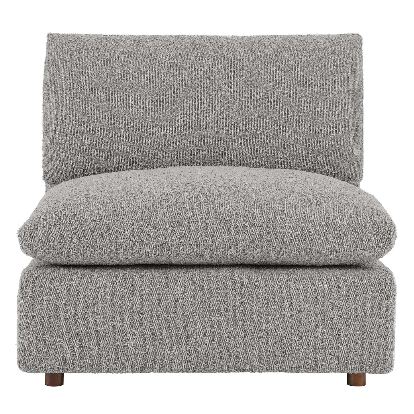 Modway - Commix Down Filled Overstuffed Boucle Fabric Armless Chair by Modway  Living Room Sofas and Armchairs Gray - EEI-6257-LGR