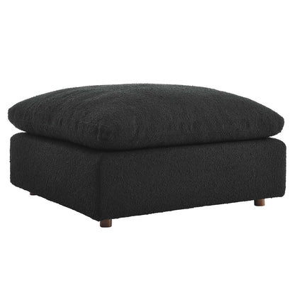 Modway - Commix Down Filled Overstuffed Boucle Fabric Ottoman by Modway  Living Room Sofas and Armchairs Black - EEI-6258-BLK