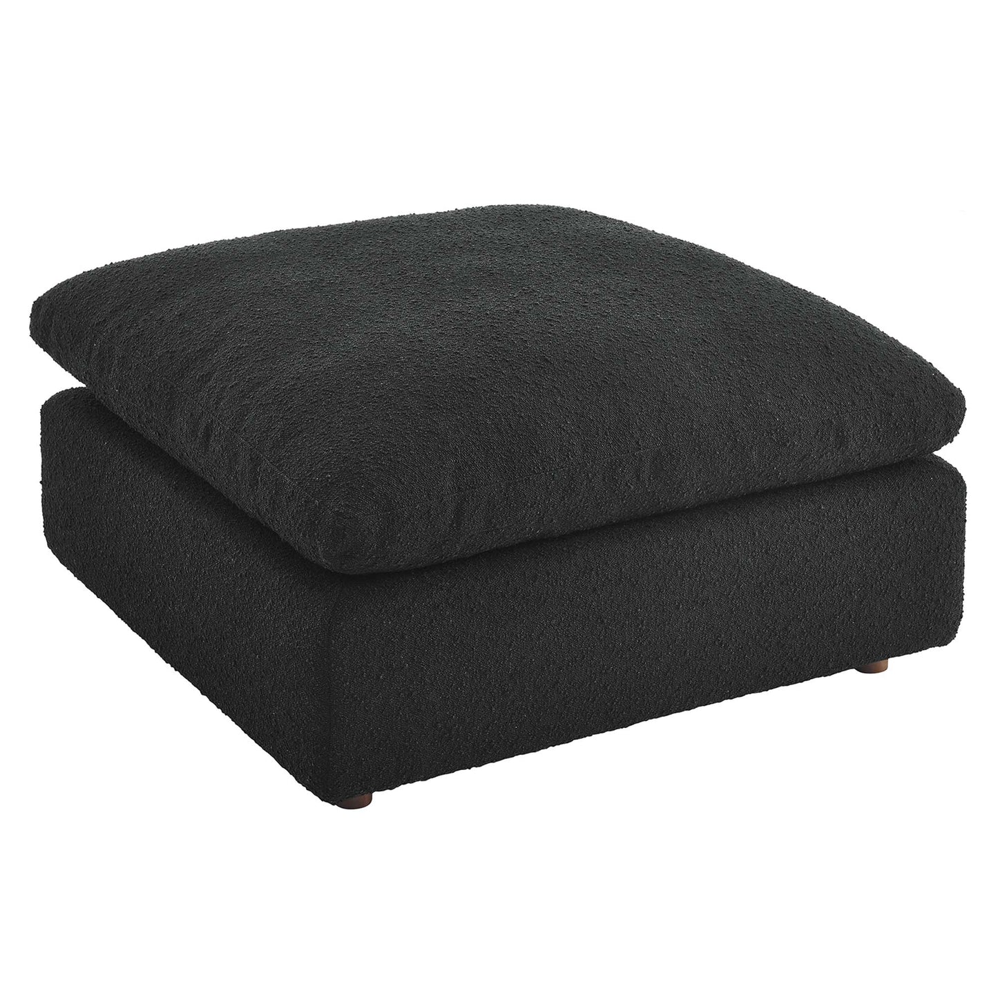 Modway - Commix Down Filled Overstuffed Boucle Fabric Ottoman by Modway  Living Room Sofas and Armchairs Black - EEI-6258-BLK