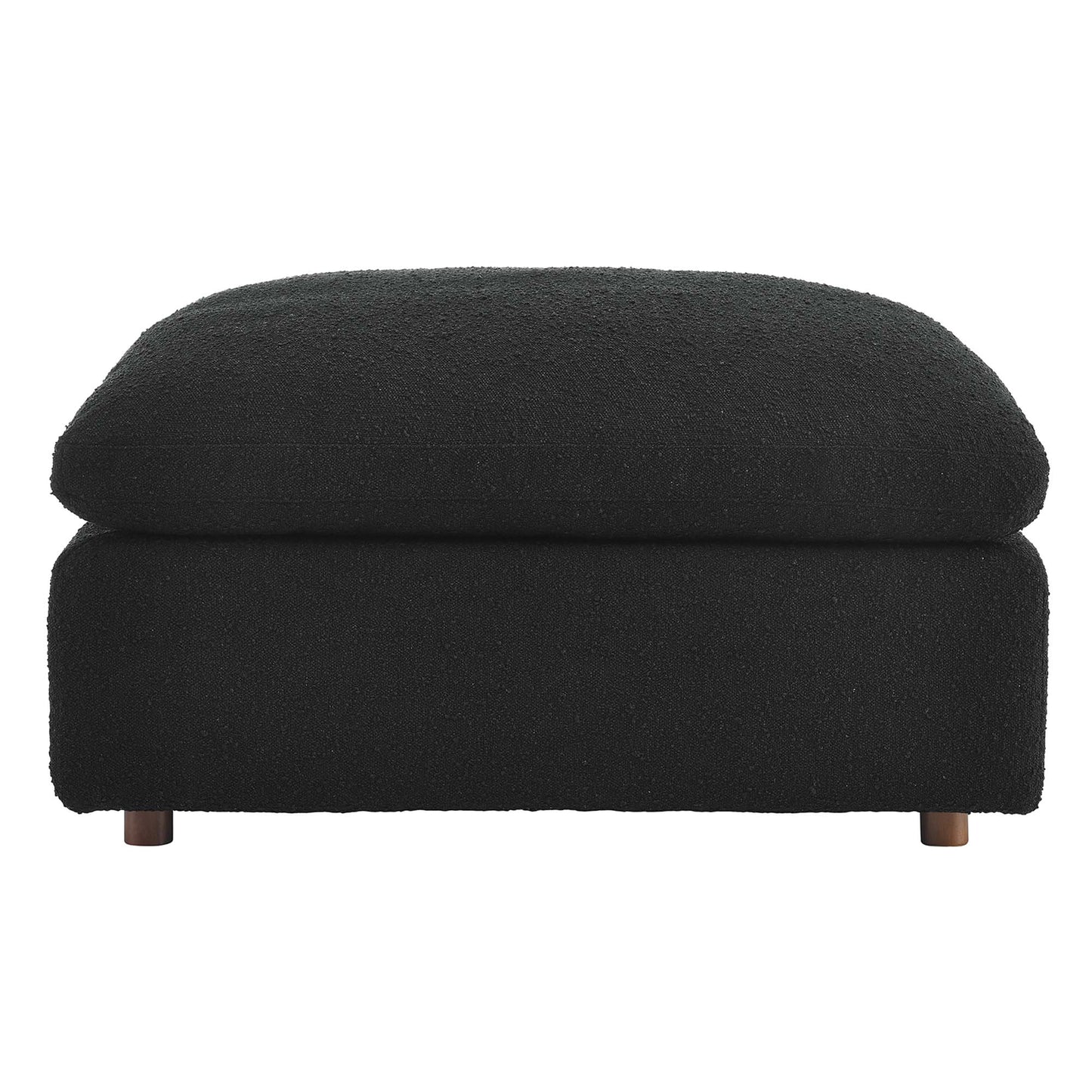 Modway - Commix Down Filled Overstuffed Boucle Fabric Ottoman by Modway  Living Room Sofas and Armchairs Black - EEI-6258-BLK