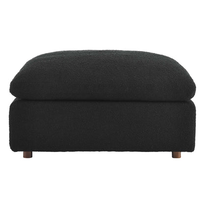 Modway - Commix Down Filled Overstuffed Boucle Fabric Ottoman by Modway  Living Room Sofas and Armchairs Black - EEI-6258-BLK