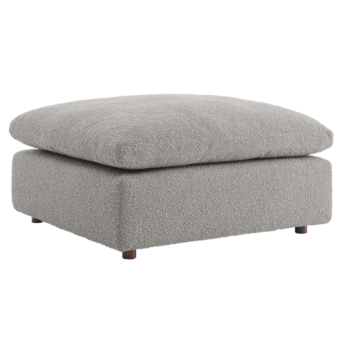 Modway - Commix Down Filled Overstuffed Boucle Fabric Ottoman by Modway  Living Room Sofas and Armchairs Gray - EEI-6258-LGR