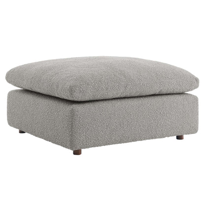 Modway - Commix Down Filled Overstuffed Boucle Fabric Ottoman by Modway  Living Room Sofas and Armchairs Gray - EEI-6258-LGR