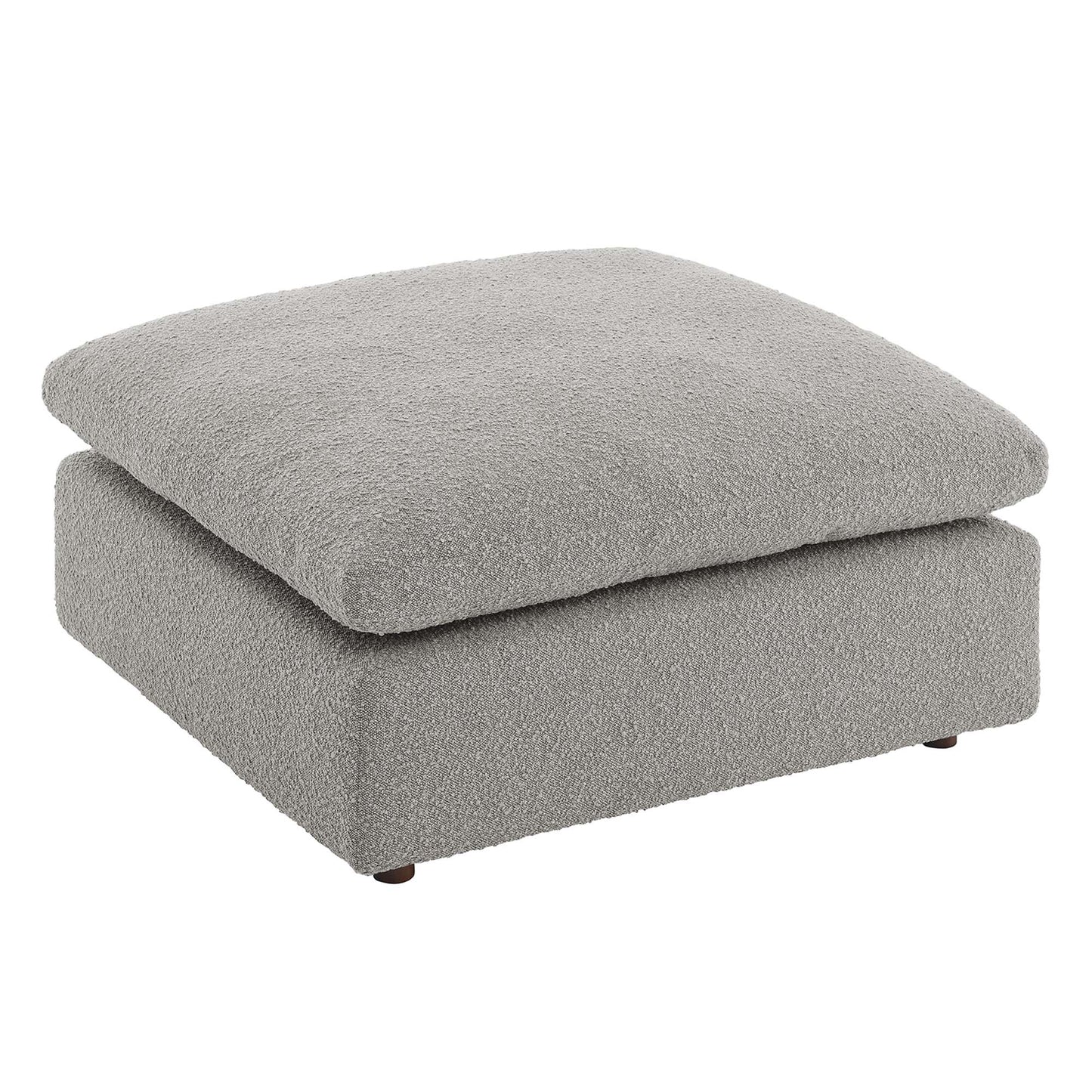 Modway - Commix Down Filled Overstuffed Boucle Fabric Ottoman by Modway  Living Room Sofas and Armchairs Gray - EEI-6258-LGR