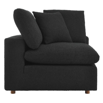Modway - Commix Down Filled Overstuffed Boucle Fabric Corner Chair by Modway  Living Room Sofas and Armchairs Black - EEI-6259-BLK