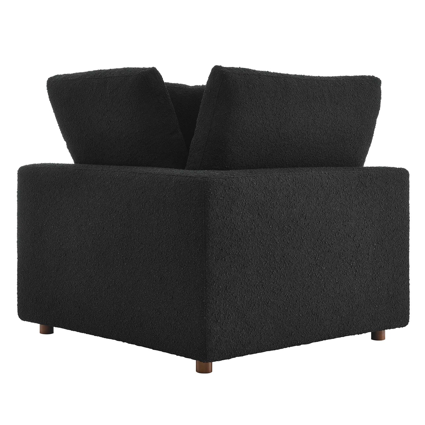 Modway - Commix Down Filled Overstuffed Boucle Fabric Corner Chair by Modway  Living Room Sofas and Armchairs Black - EEI-6259-BLK