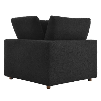 Modway - Commix Down Filled Overstuffed Boucle Fabric Corner Chair by Modway  Living Room Sofas and Armchairs Black - EEI-6259-BLK