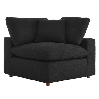 Modway - Commix Down Filled Overstuffed Boucle Fabric Corner Chair by Modway  Living Room Sofas and Armchairs Black - EEI-6259-BLK