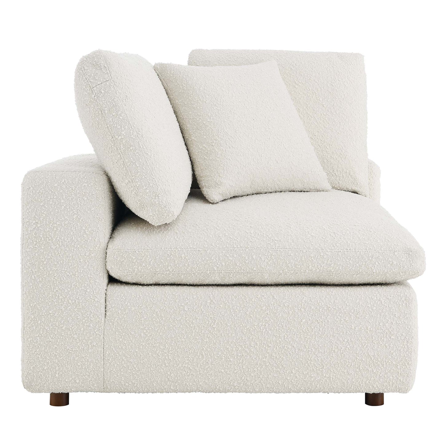 Modway - Commix Down Filled Overstuffed Boucle Fabric Corner Chair by Modway  Living Room Sofas and Armchairs White - EEI-6259-IVO