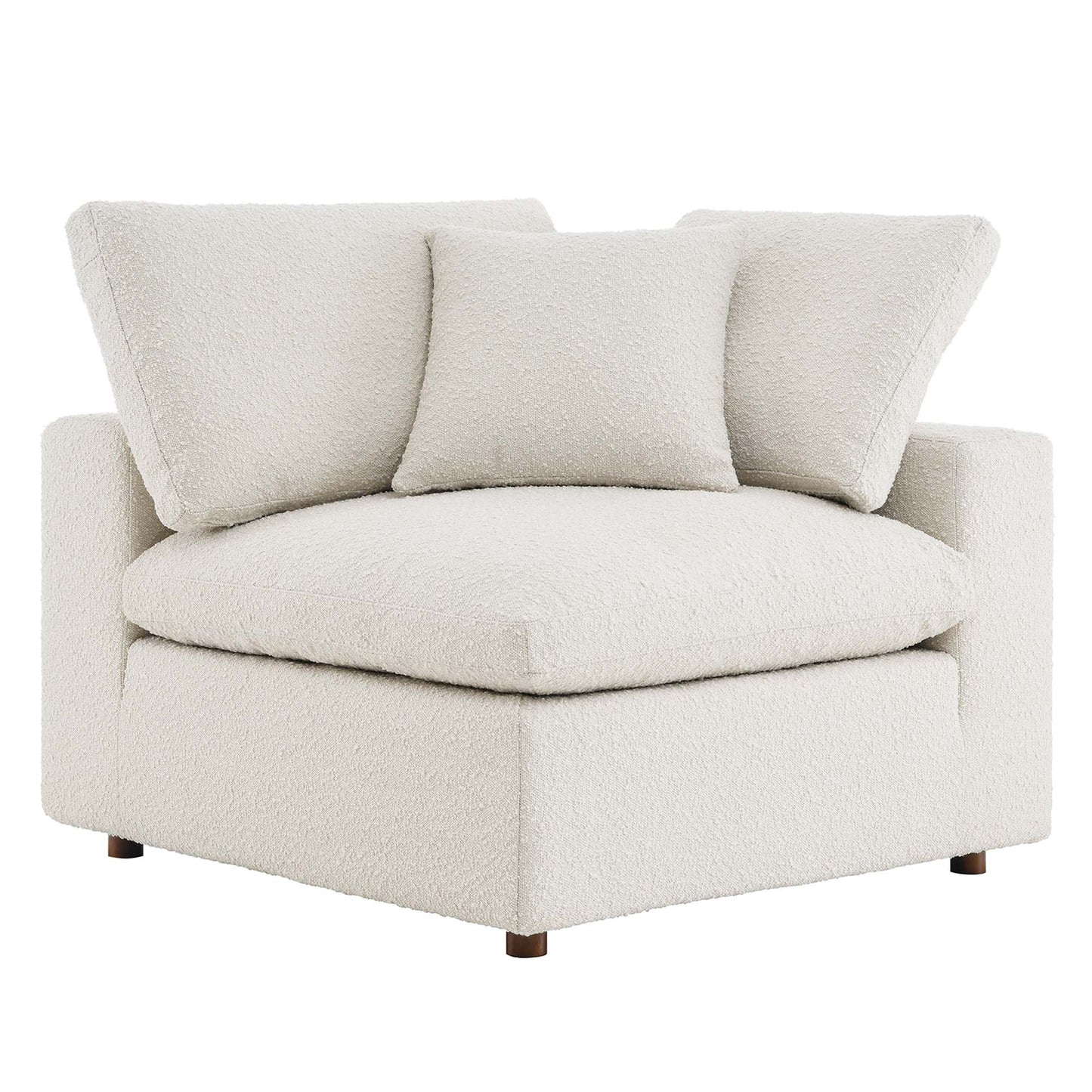 Modway - Commix Down Filled Overstuffed Boucle Fabric Corner Chair by Modway  Living Room Sofas and Armchairs White - EEI-6259-IVO