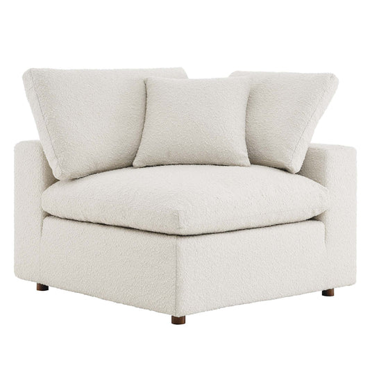 Modway - Commix Down Filled Overstuffed Boucle Fabric Corner Chair by Modway  Living Room Sofas and Armchairs White - EEI-6259-IVO
