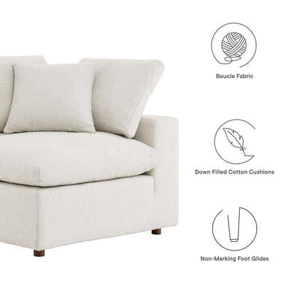 Modway - Commix Down Filled Overstuffed Boucle Fabric Corner Chair by Modway  Living Room Sofas and Armchairs White - EEI-6259-IVO