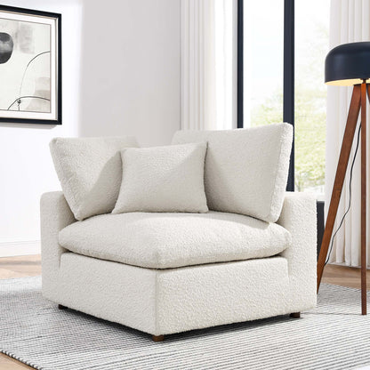 Modway - Commix Down Filled Overstuffed Boucle Fabric Corner Chair by Modway  Living Room Sofas and Armchairs White - EEI-6259-IVO