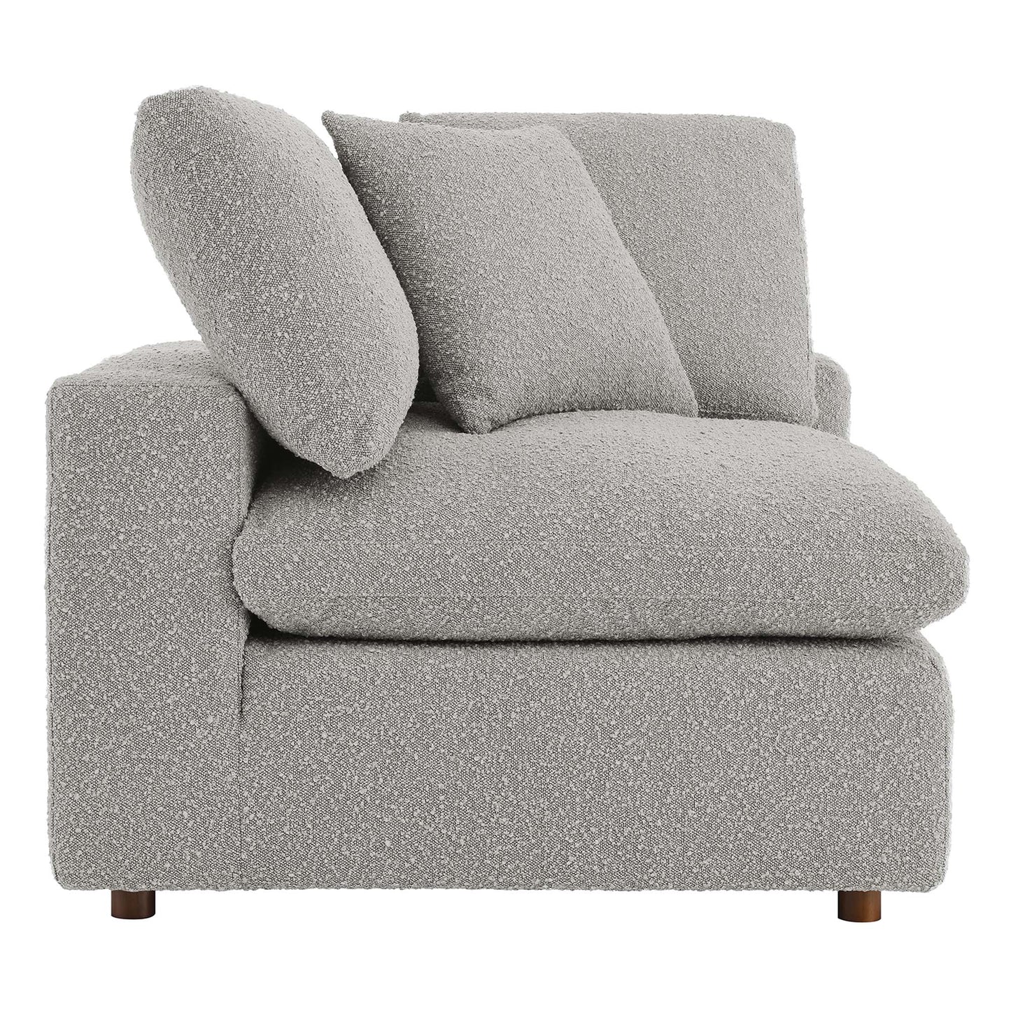 Modway - Commix Down Filled Overstuffed Boucle Fabric Corner Chair by Modway  Living Room Sofas and Armchairs Gray - EEI-6259-LGR