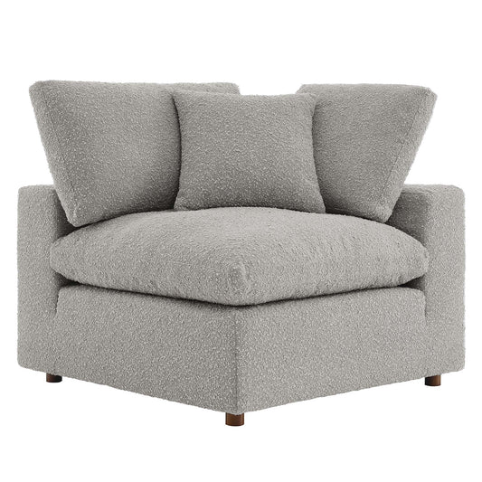 Modway - Commix Down Filled Overstuffed Boucle Fabric Corner Chair by Modway  Living Room Sofas and Armchairs Gray - EEI-6259-LGR
