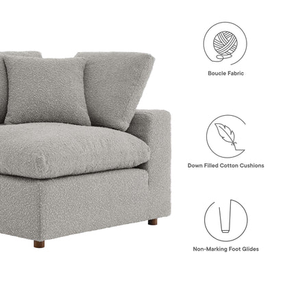 Modway - Commix Down Filled Overstuffed Boucle Fabric Corner Chair by Modway  Living Room Sofas and Armchairs Gray - EEI-6259-LGR