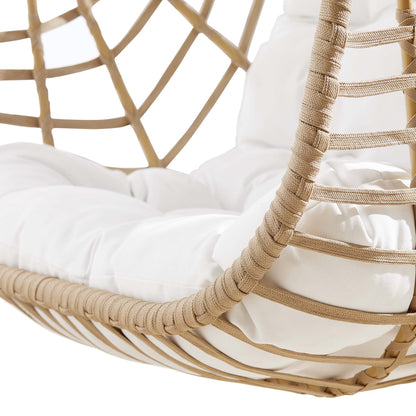 Modway - Amalie Wicker Rattan Outdoor Patio Rattan Swing Chair without Stand by Modway  Outdoor Furniture Daybeds and Lounges White - EEI-6261-NAT-WHI