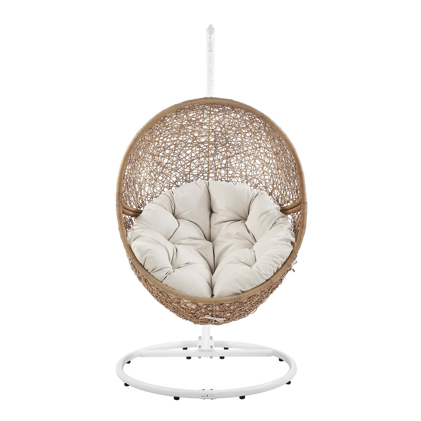 Modway - Encase Outdoor Patio Rattan Swing Chair by Modway  Outdoor Furniture Daybeds and Lounges Brown - EEI-6262-CAP-BEI