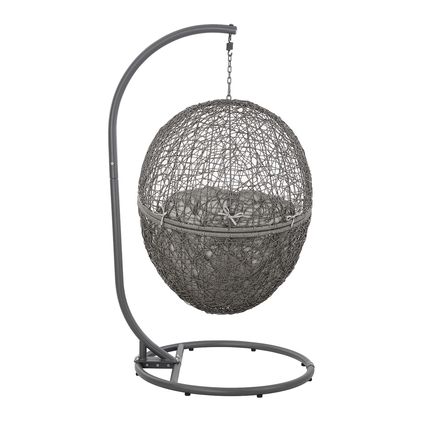 Modway Outlet Encase Outdoor Patio Rattan Swing Chair by Modway  Outdoor Furniture Furniture Gray Gray - EEI-6262-GRY-GRY