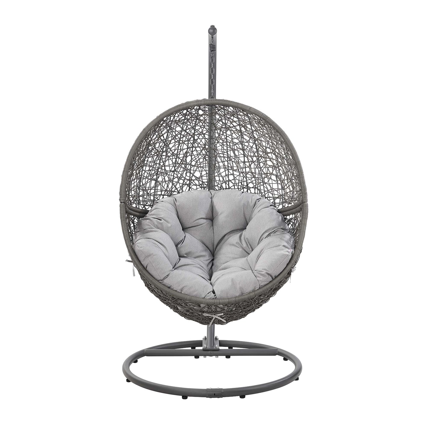 Modway Outlet Encase Outdoor Patio Rattan Swing Chair by Modway  Outdoor Furniture Furniture Gray Gray - EEI-6262-GRY-GRY