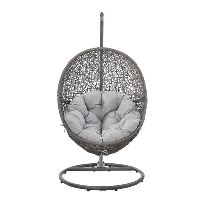 Modway Outlet Encase Outdoor Patio Rattan Swing Chair by Modway  Outdoor Furniture Furniture Gray Gray - EEI-6262-GRY-GRY