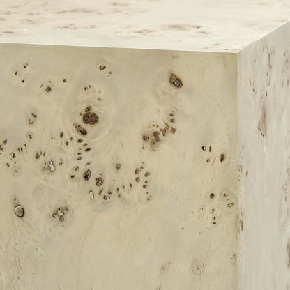 Modway - Cosmos 16" Square Burl Wood Side Table by Modway  Living Room Tables Brown - EEI-6273-BLB