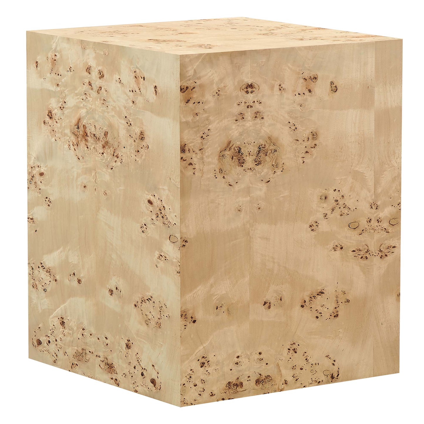 Modway - Cosmos 16" Square Burl Wood Side Table by Modway  Living Room Tables Brown - EEI-6273-NAB