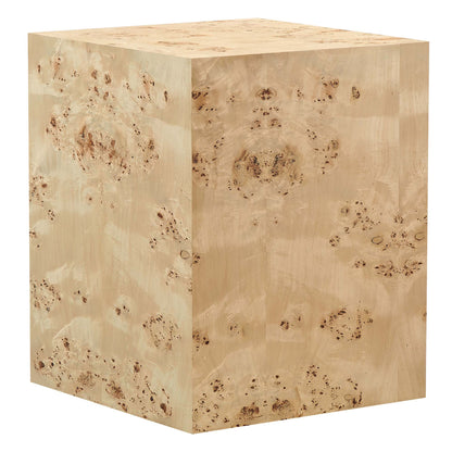Modway - Cosmos 16" Square Burl Wood Side Table by Modway  Living Room Tables Brown - EEI-6273-NAB