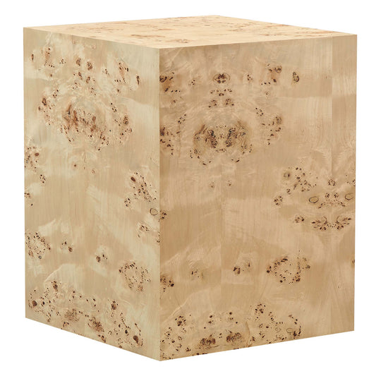 Modway - Cosmos 16" Square Burl Wood Side Table by Modway  Living Room Tables Brown - EEI-6273-NAB