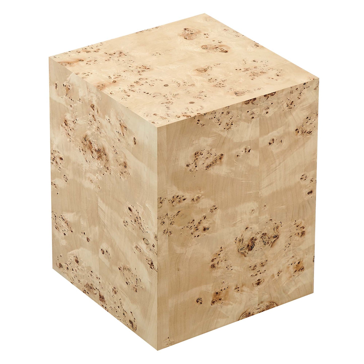 Modway - Cosmos 16" Square Burl Wood Side Table by Modway  Living Room Tables Brown - EEI-6273-NAB
