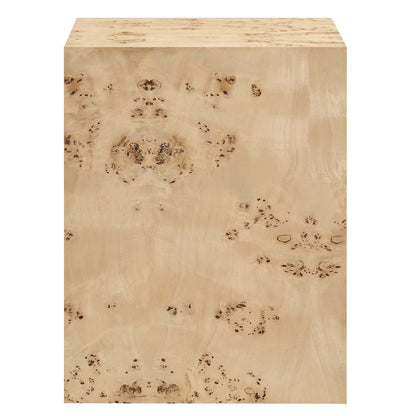 Modway - Cosmos 16" Square Burl Wood Side Table by Modway  Living Room Tables Brown - EEI-6273-NAB