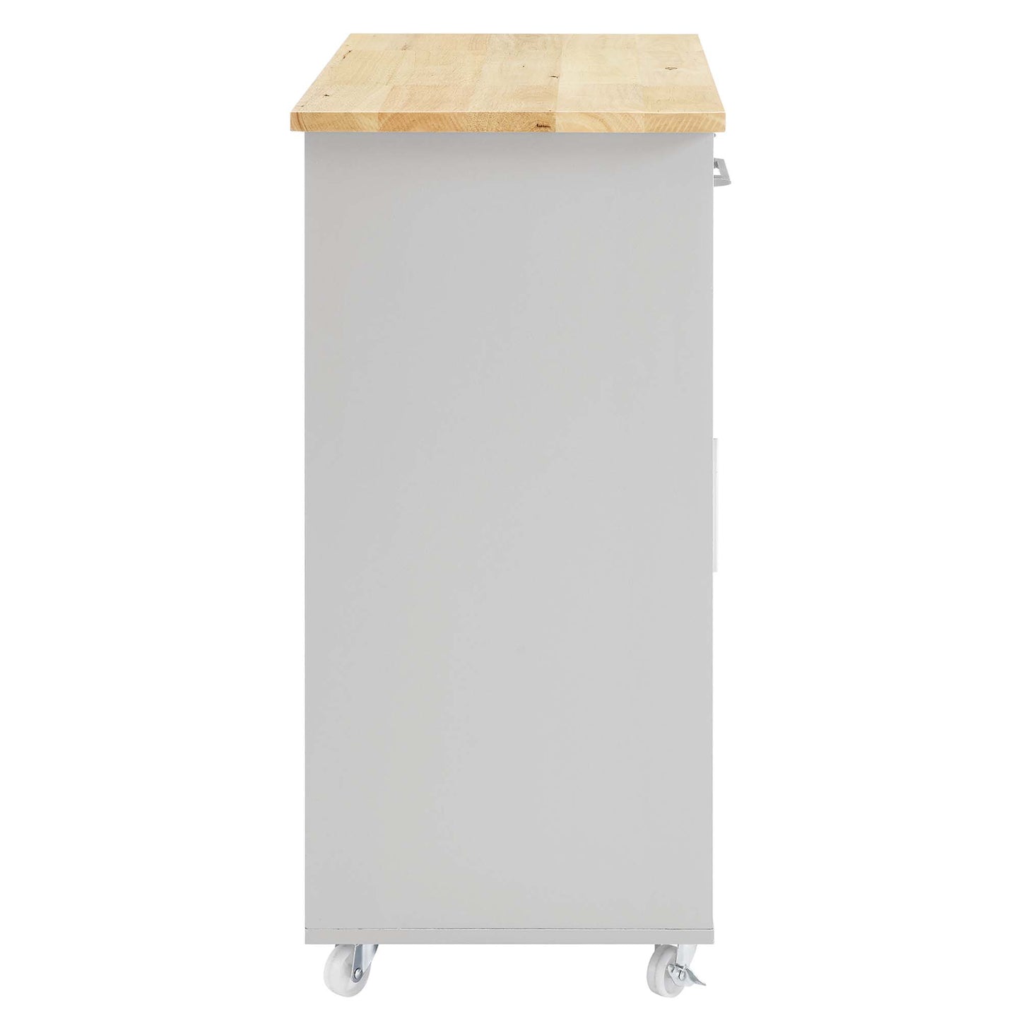 Modway Outlet Culinary Kitchen Cart With Towel Bar by Modway  Bar and Dining Furniture Light Gray Natural - EEI-6275-LGR-NAT