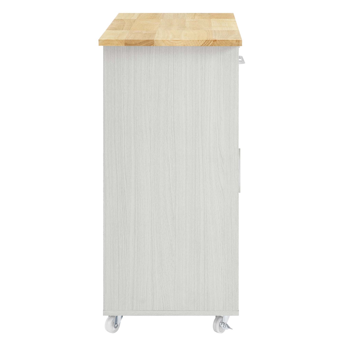 Modway Outlet Culinary Kitchen Cart With Towel Bar by Modway  Bar and Dining Furniture White Natural - EEI-6275-WHI-NAT