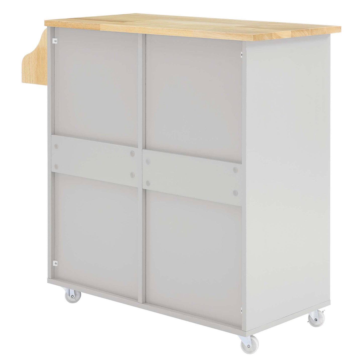 Modway Outlet Cuisine Kitchen Cart by Modway  Bar and Dining Furniture Light Gray Natural - EEI-6276-LGR-NAT